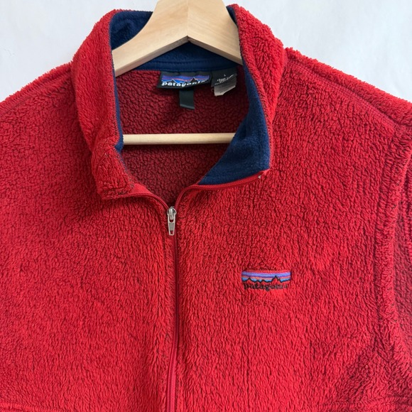 Patagonia Other - Patagonia Retro-X Fleece Sherpa Vest Mens Large Red Full Zip‎ USA Vintage Pile